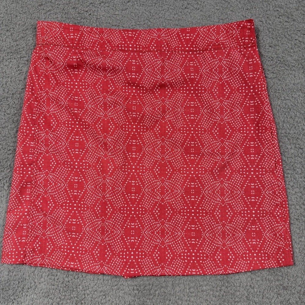 RipSkirt Wrap Skirt Hawaiilan Large Length 2 Boho Teaberry Red Print Beach